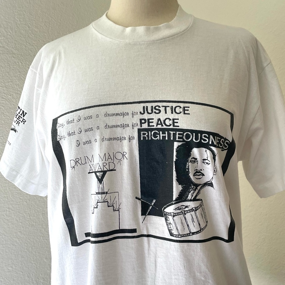Vintage Reverend Martin Luther King Jr Drum Major Award Tshirt Screen Stars